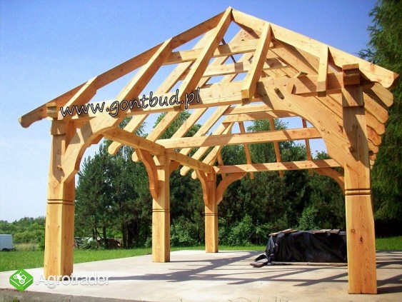 gontbud.pl Wiata drewniana garażowa konstrukcja projekt cena carport 