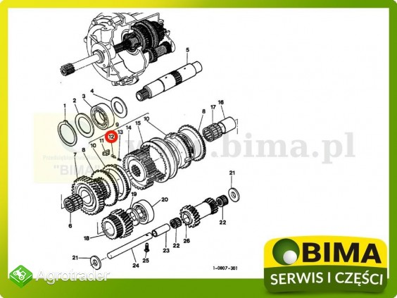 Kulka kula synchronizatora Massey Ferguson 4335,4345