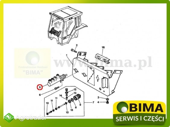 Pompa hamulcowa Massey Ferguson 3645,3650,3655,3670 - zdjęcie 1