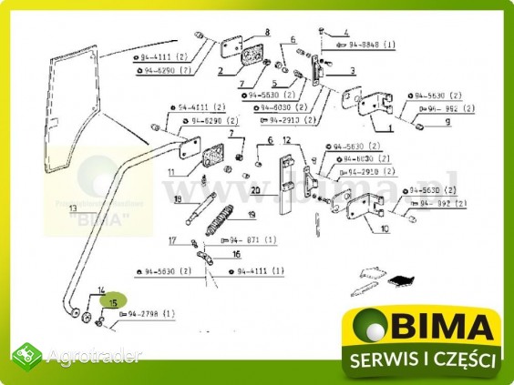 Kołpak śruby mocującej szybę Renault CLAAS Axion 810 - zdjęcie 2
