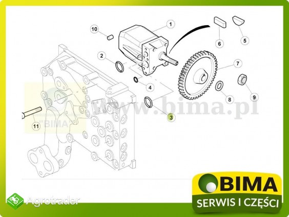 Oring pompy hydraulicznej Renault CLAAS Ares 577,610 - zdjęcie 1