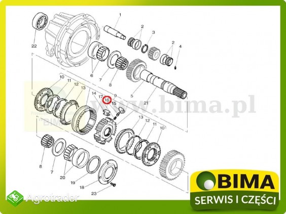Kołek synchronizatora rewersu Massey Ferguson 6245,6255 - zdjęcie 1