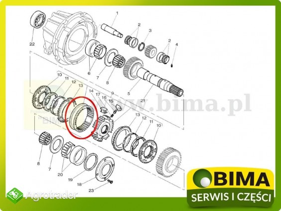 Mufa synchronizatora rewersu Massey Ferguson 6120,6130 - zdjęcie 1