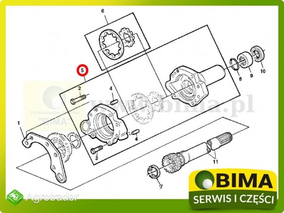 Pompa hydrauliczna hydrauliki skrzyni John Deere 1040 - zdjęcie 2